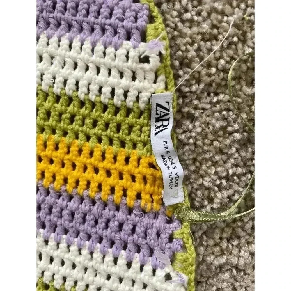 Zara Crochet Top Tank Stripes - Picture 2 of 5